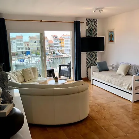 Appartement 80 M2,port Rhodes D-2 Chambres, Terrasse Panoramique, Vue Sur Le Canal Principal D'empuriabrava